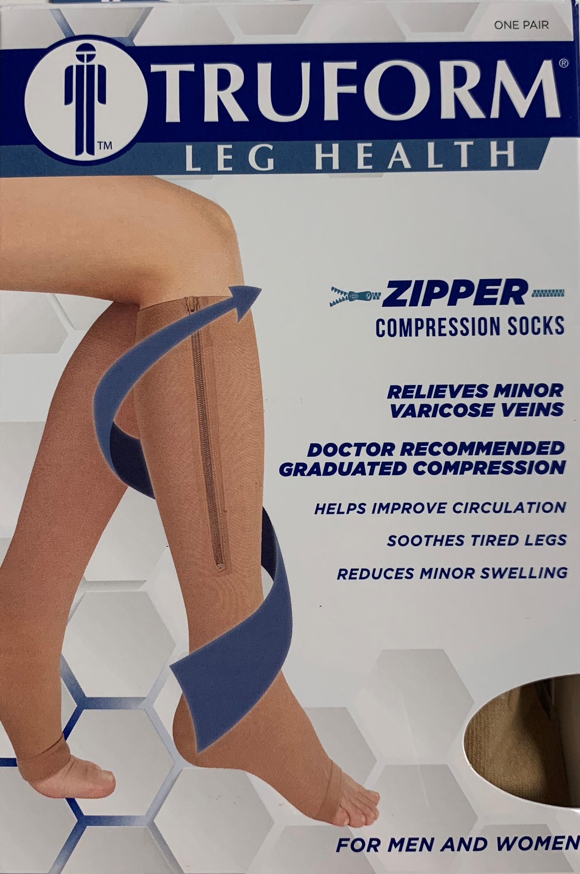 0675BG-L BELOW KNEE OPEN TOE ZIPPER - BEIGE - LARGE 0675BG-L BELOW KNEE OPEN TOE ZIPPER - BEIGE - LARGE