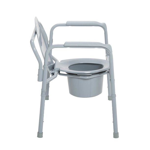 11117N Bariatric Folding Commode side view