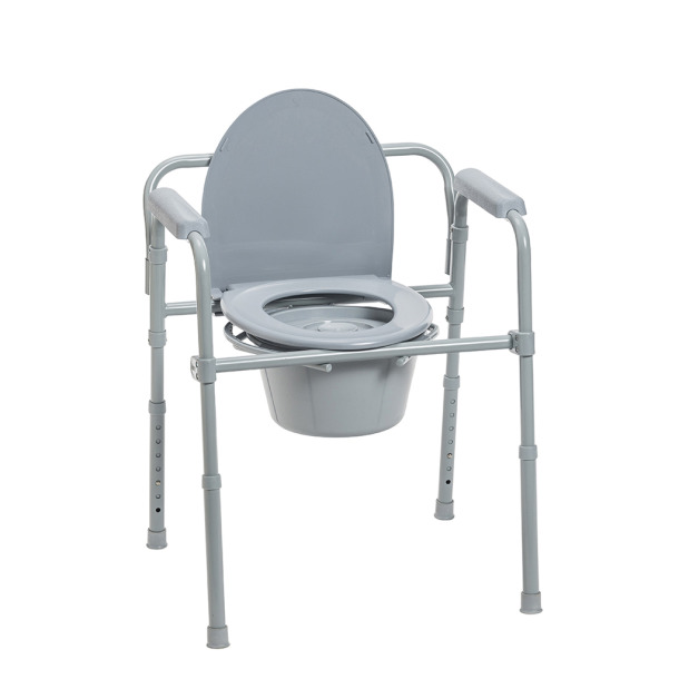 11148 Folding Steel Commode Front View 1