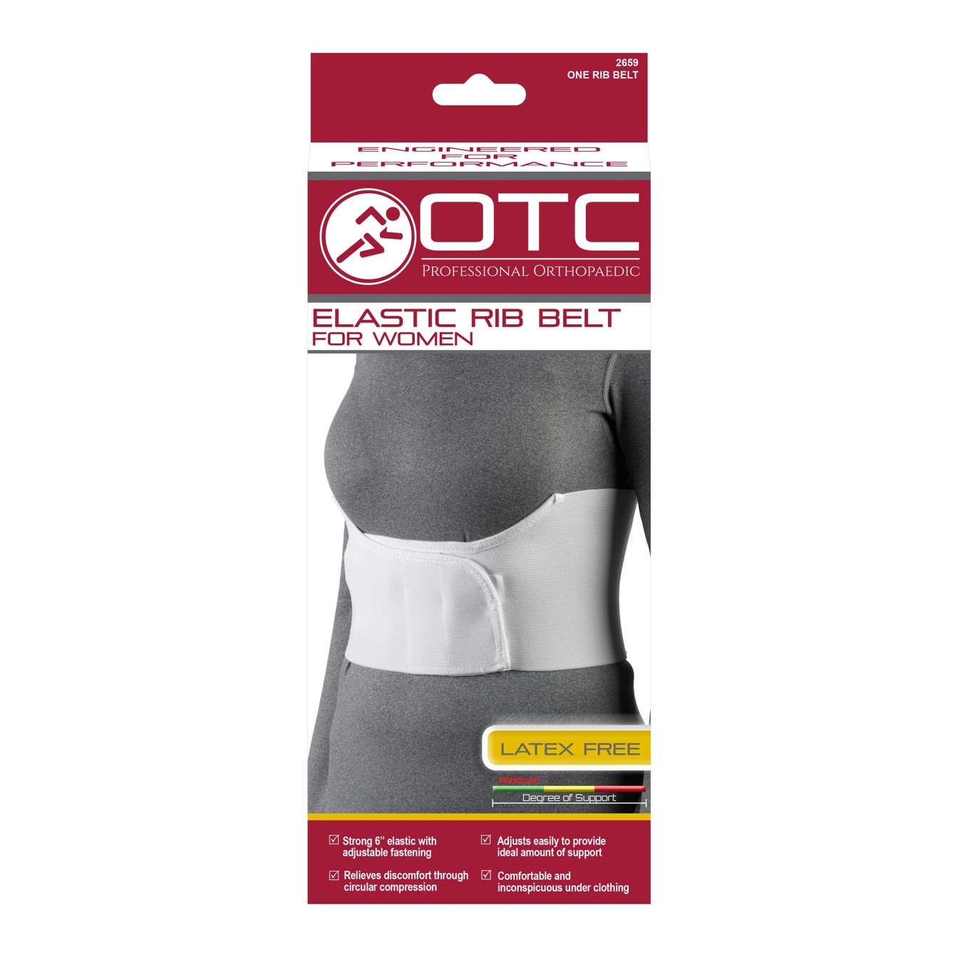 2659U-R Elastic Rib Belt 6in for Women Regular 2659U-R OTC Rib Belt for Women Regular