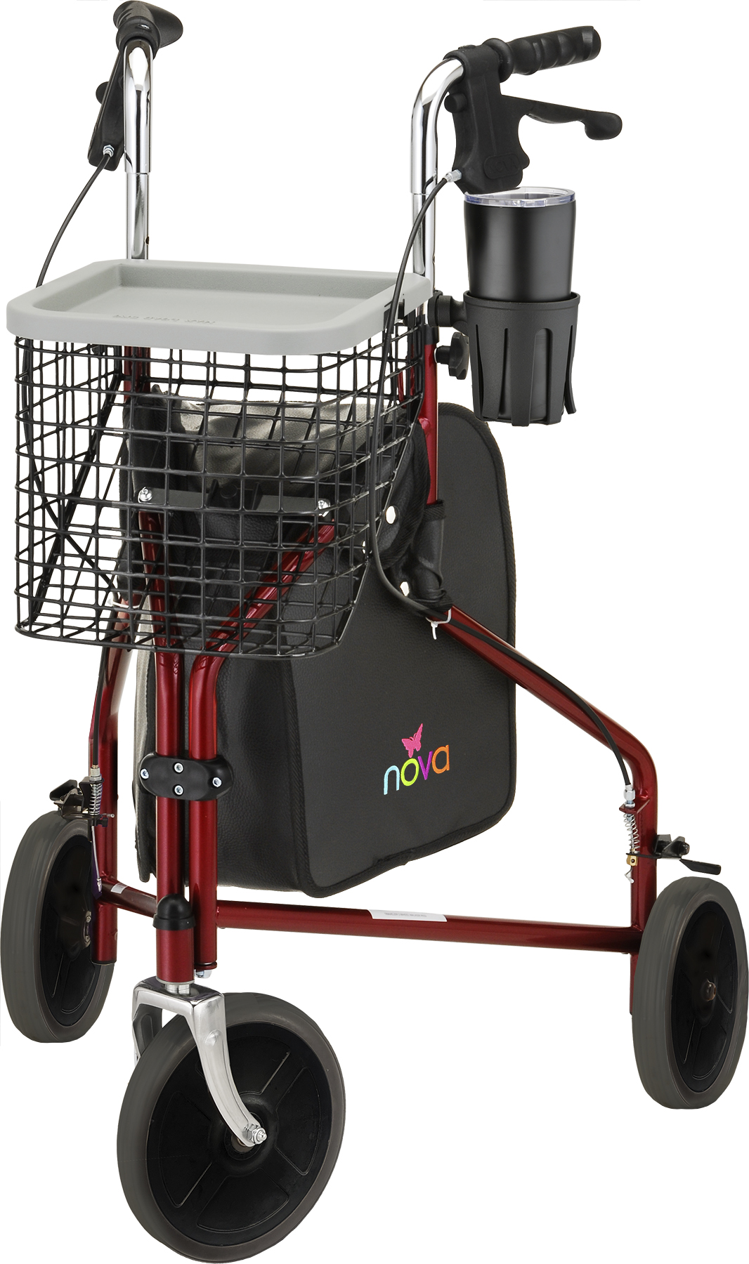4900RD TRAVELER 3 WHEEL ROLLING WALKER RED 4900RD TRAVELER 3 WHEEL ROLLING WALKER RED
