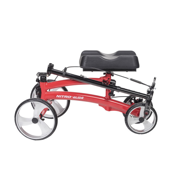 791 Drive Nitro Glide Knee Walker Red folded