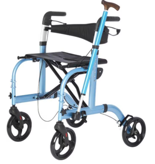 800 Rhythm Healthcare Translator 2 in 1 Rollator and Transport Chair Blue 2 800 Rhythm Healthcare Translator 2 in 1 Rollator and Transport Chair Blue 2