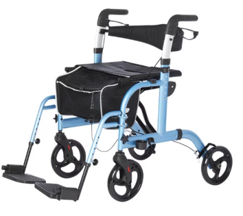 800 Rhythm Healthcare Translator 2 in 1 Rollator and Transport Chair Blue 800 Rhythm Healthcare Translator 2 in 1 Rollator and Transport Chair Blue