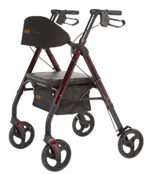 812ULR Rhythm Healthcare 4 wheel rollator Laser Red