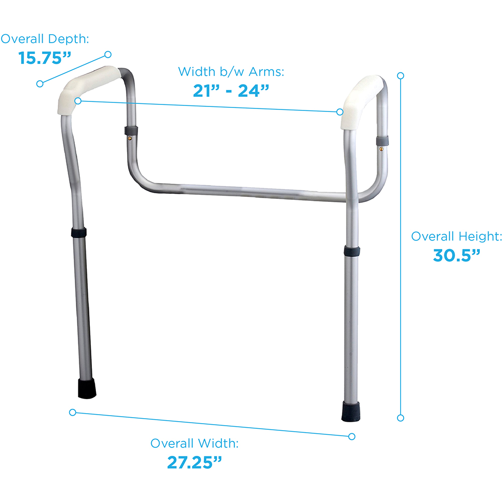 8200-R Nova Toilet Safety Rail Dimensions 8200-R Nova Toilet Safety Rail Dimensions