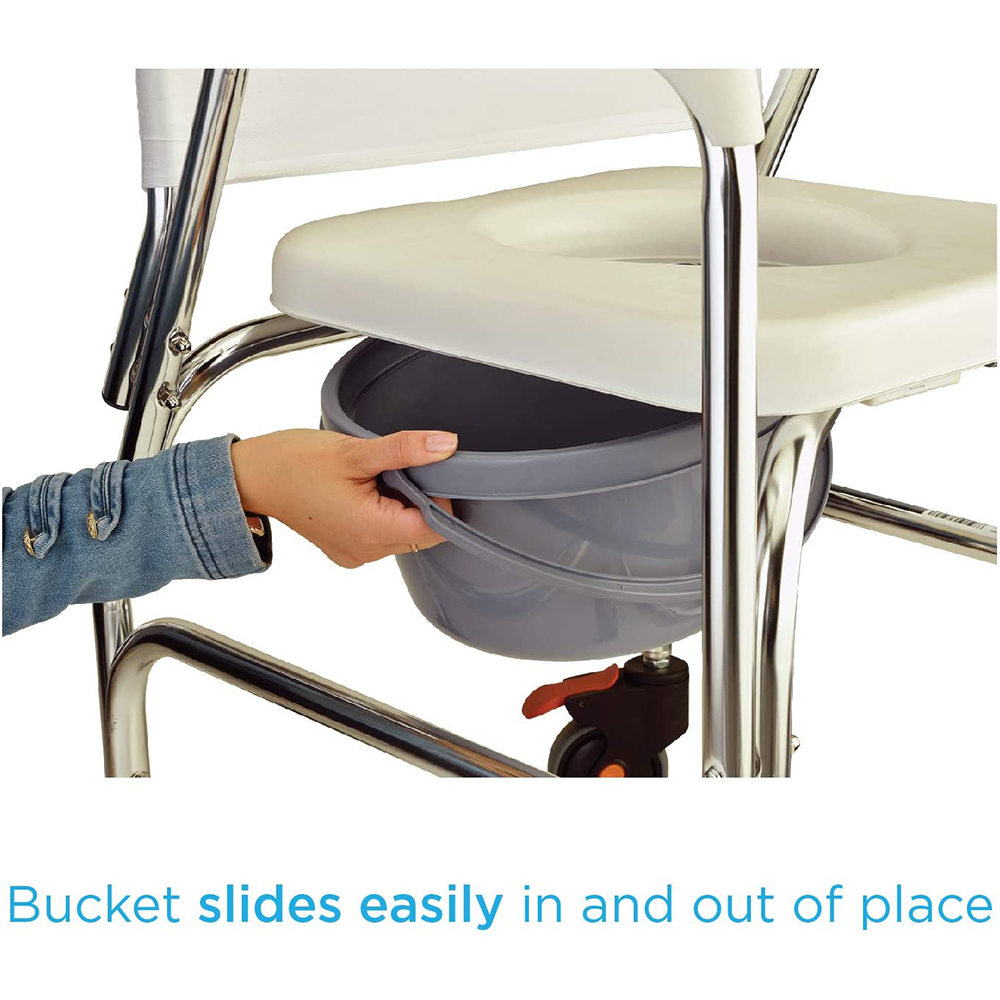 8800 NOVA SHOWER CHAIR AND COMMODE with WHEELS BUCKET 8800 NOVA SHOWER CHAIR AND COMMODE with WHEELS BUCKET