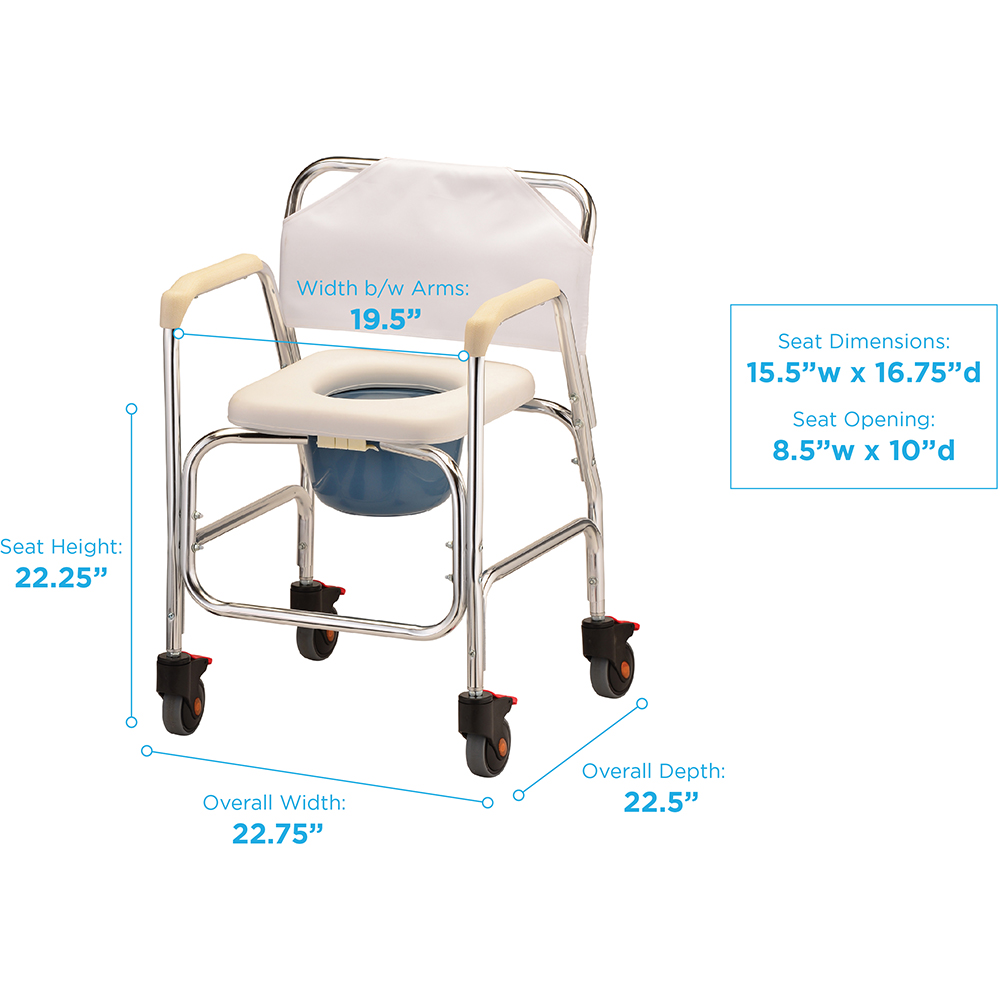 8800 NOVA SHOWER CHAIR AND COMMODE with WHEELS DIMENSIONS 8800 NOVA SHOWER CHAIR AND COMMODE with WHEELS DIMENSIONS