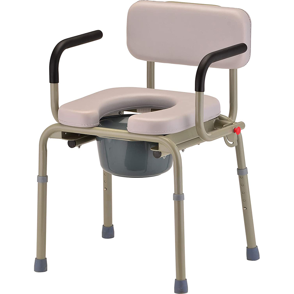 8901W NOVA PADDED DROP ARM COMMODE