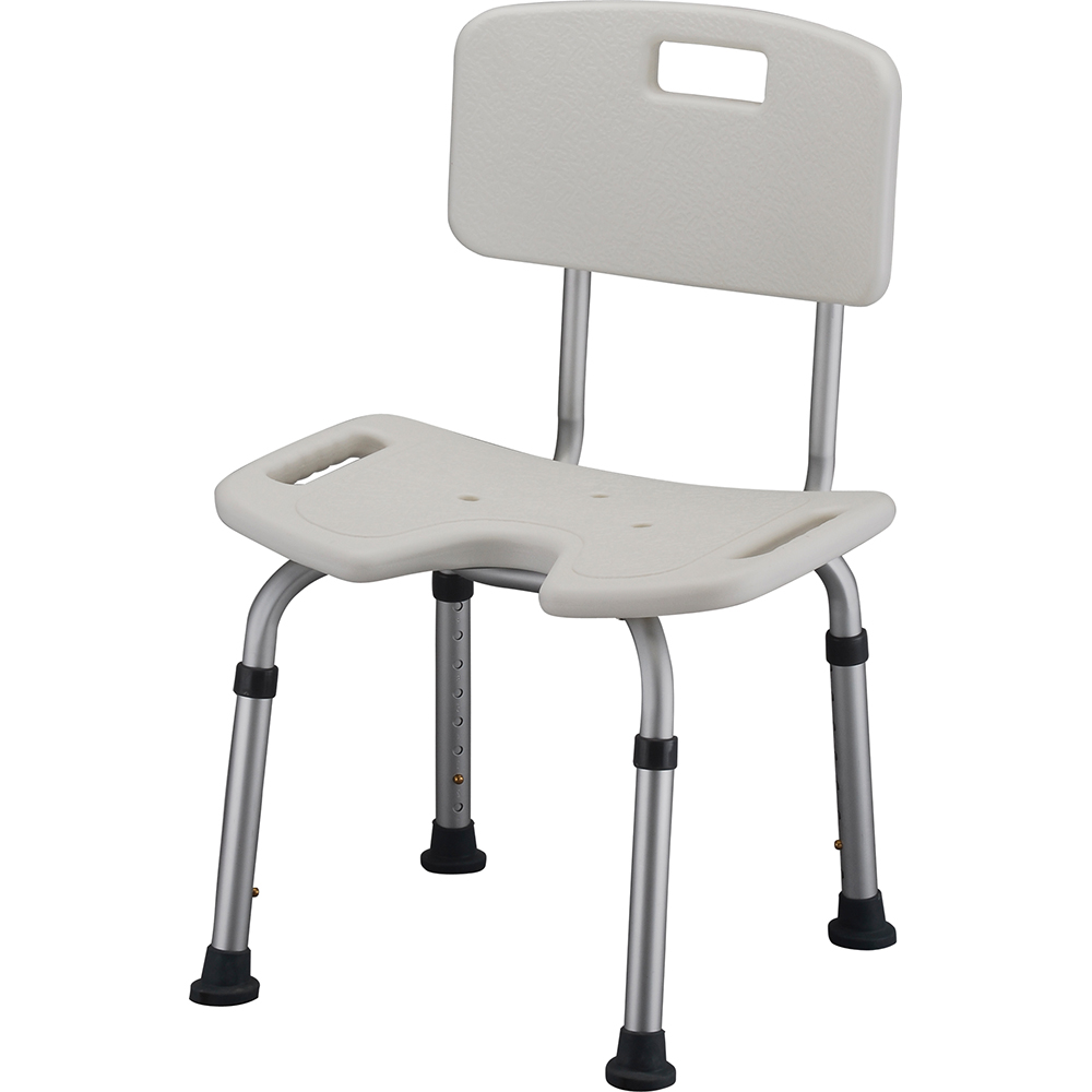 9060 Nova Shower Chair with Back Hygienic U Shape Cutout front 9060 Nova Shower Chair with Back Hygienic U Shape Cutout front