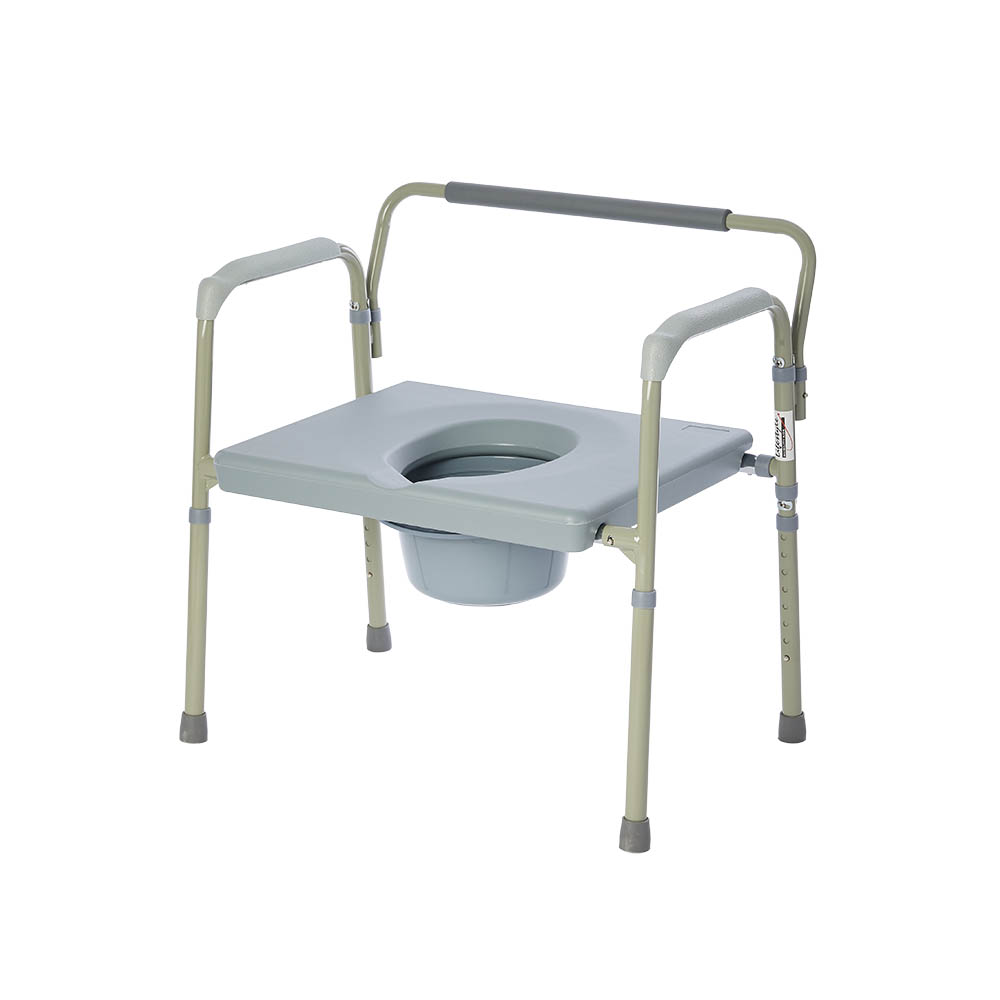 B3600F Bariatric Folding Powder Coated Steel Elongated Commode B3600F Bariatric Folding Powder Coated Steel Elongated Commode