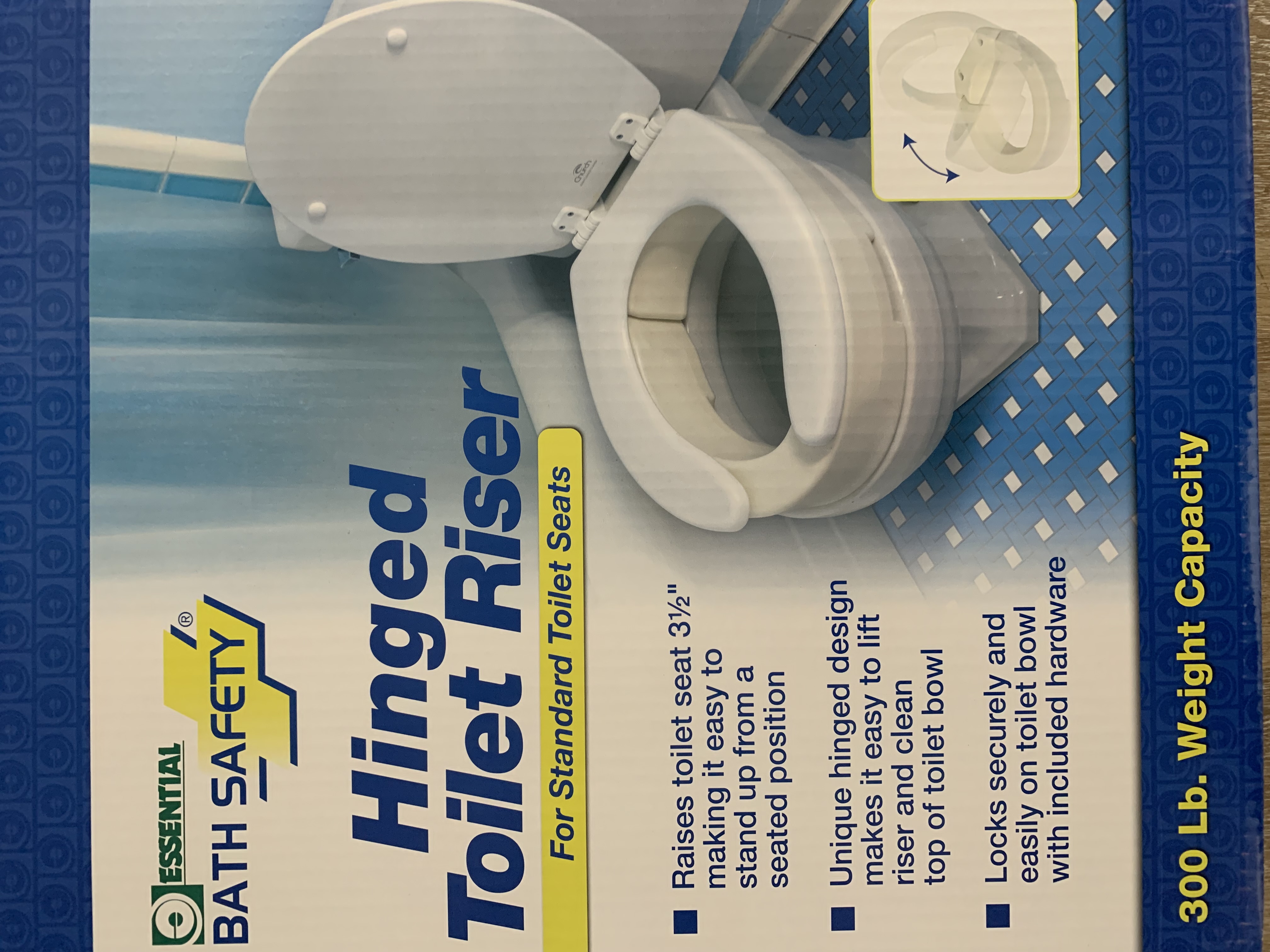B5084 Toilet Seat Riser Standard Hinged Retail Box B5084 Toilet Seat Riser Standard Hinged Retail Box