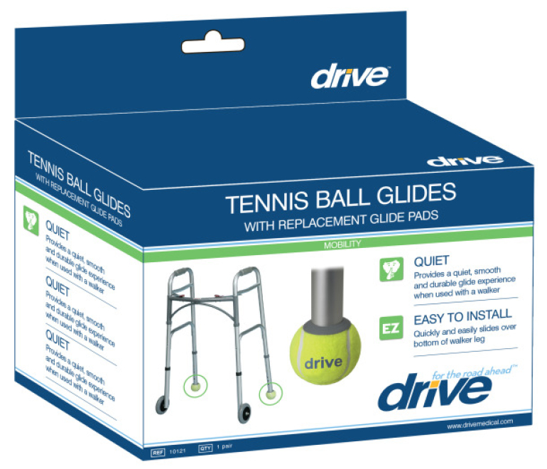 10121 Drive Walker Tennis Ball Glides with Replaceable Glide Pads Retail