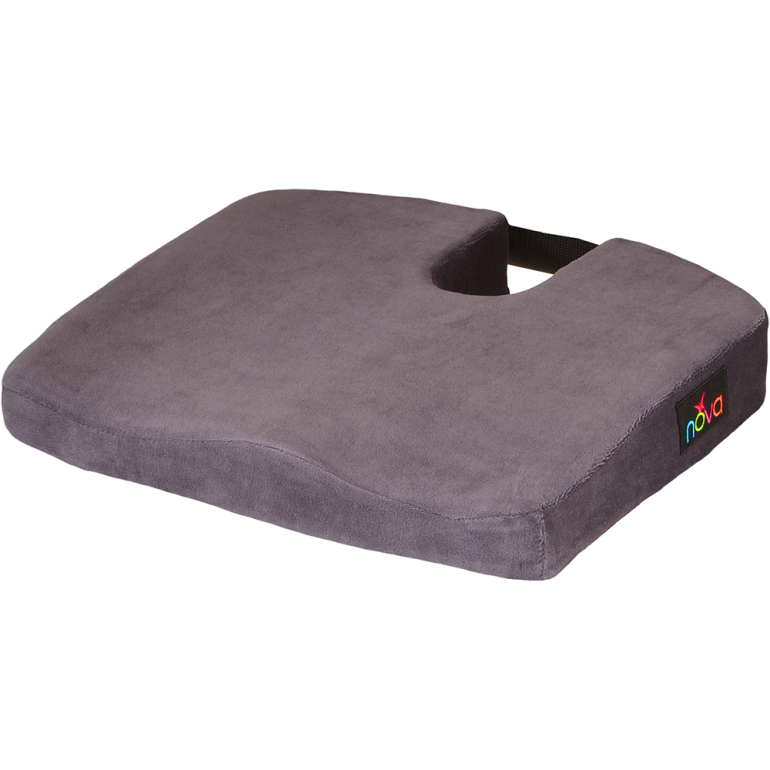 2655C Memory Foam Coccyx Cushion Velour Blue
