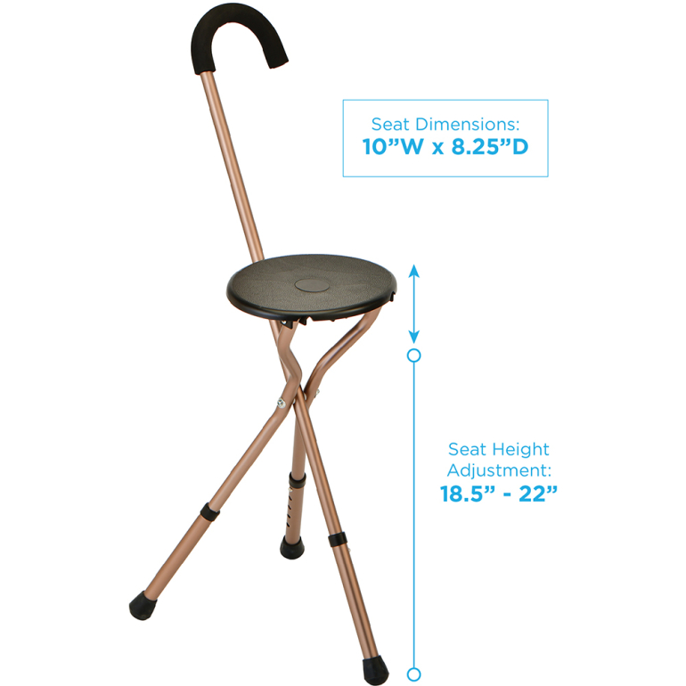 3091 SEAT CANE FOLDING AND ADJUSTABLE DIMENSIONS