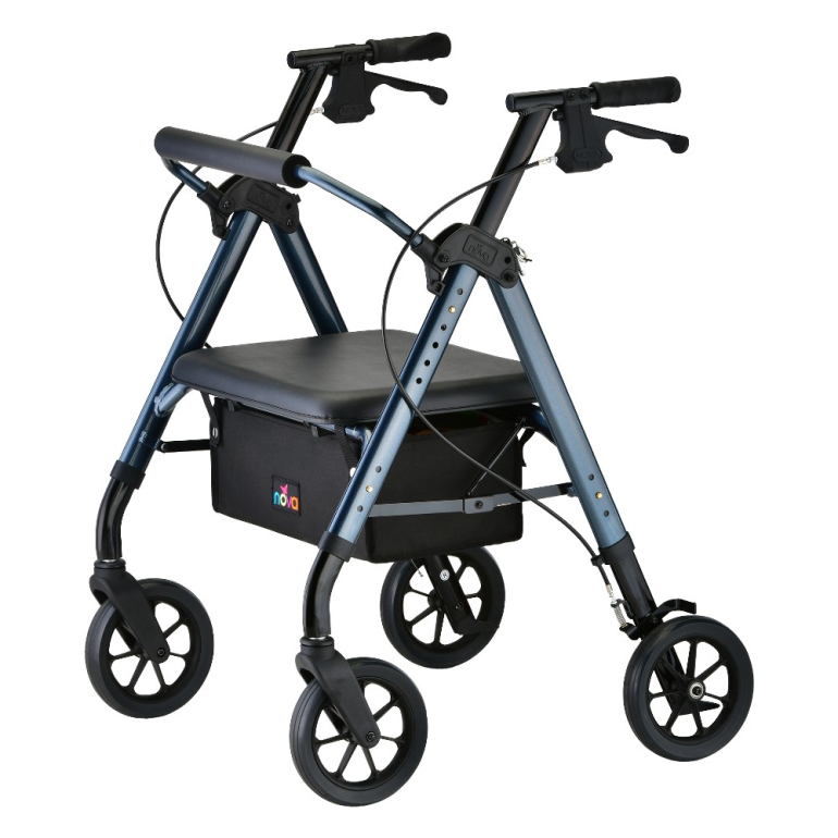 4289BL NOVA Star Heavy Duty Rollator 450lb Blue