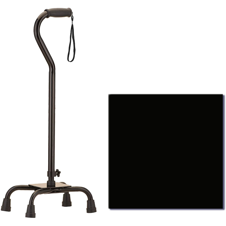 5720BK NOVA Quad Walking Cane Small base Heavy Duty