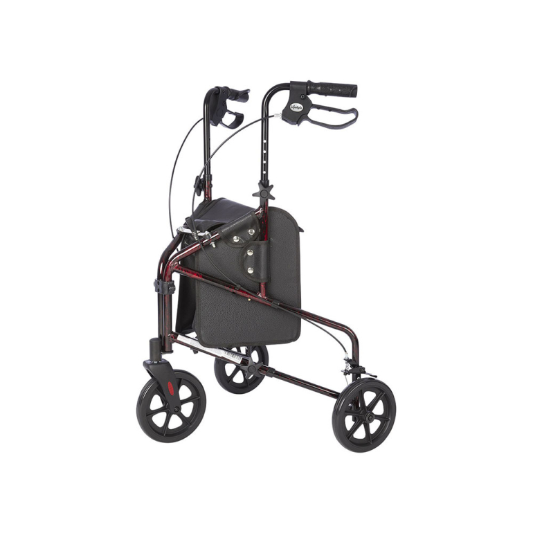 729 RHC 3 wheel rollator laser red
