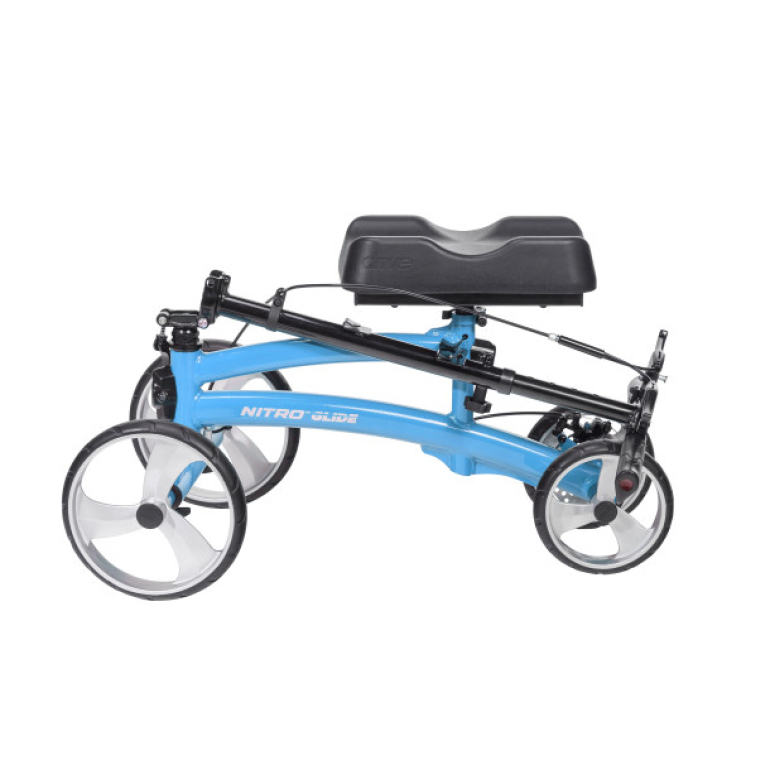 791 Drive Nitro Glide Knee Walker Blue folded