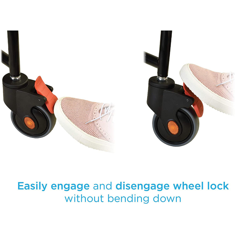 8805 NOVA DROP ARM COMMODE TRANSPORT CHAIR with WHEELS LOCKS