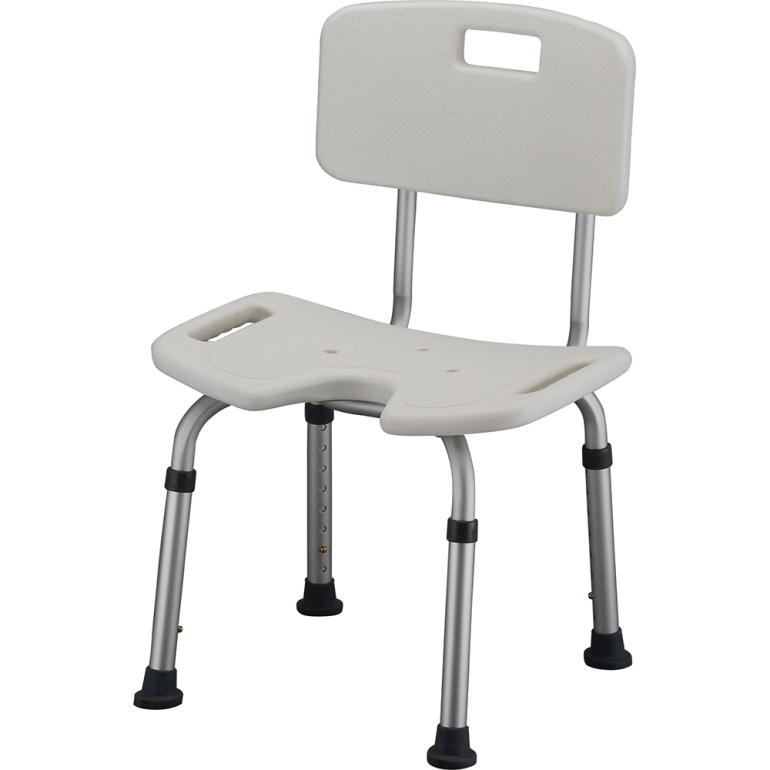 9060 Nova Shower Chair with Back Hygienic U Shape Cutout front