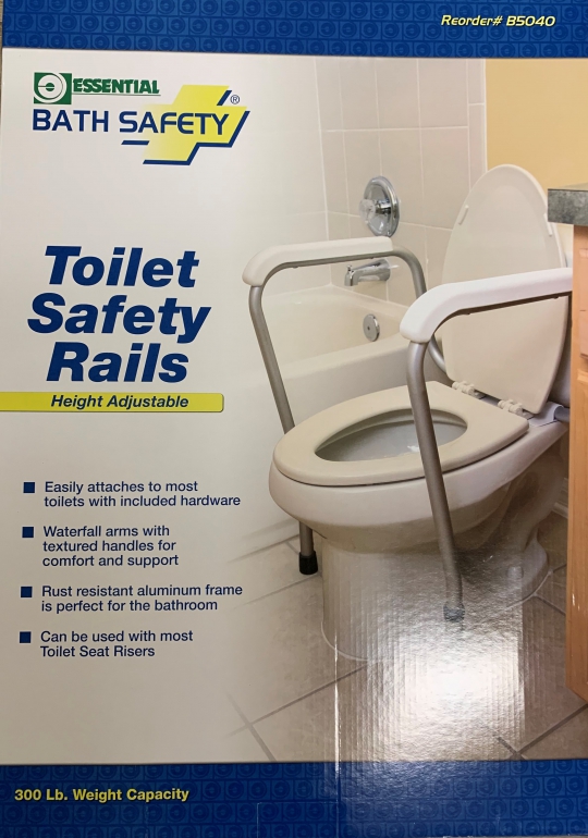 B5040 Toilet Safety Rails Retail Box
