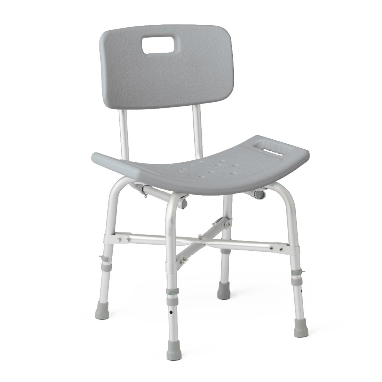 G2-102BX1 Medline Heavy Duty BARIATRIC SHOWER CHAIR WITH BACK CROSS BRACES