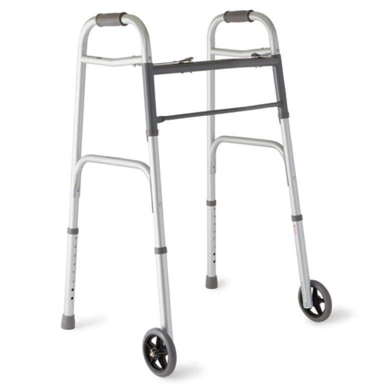 MDS86410W54 Medline Two Button Folding Medical Walker