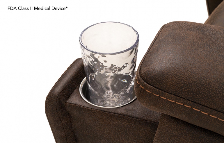 PLR3955 Radiance Canyon Walnut M Cupholder CloseUp Large