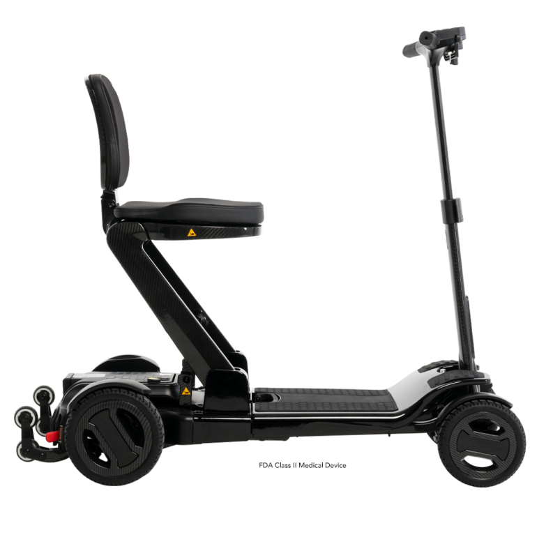 SC25M Pride GoGo Carbon Folding Travel Scooter Side view