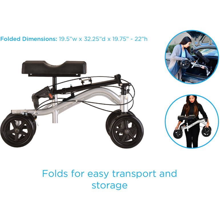 TKW-12 Nova Turning Knee Walker Dimensions folded