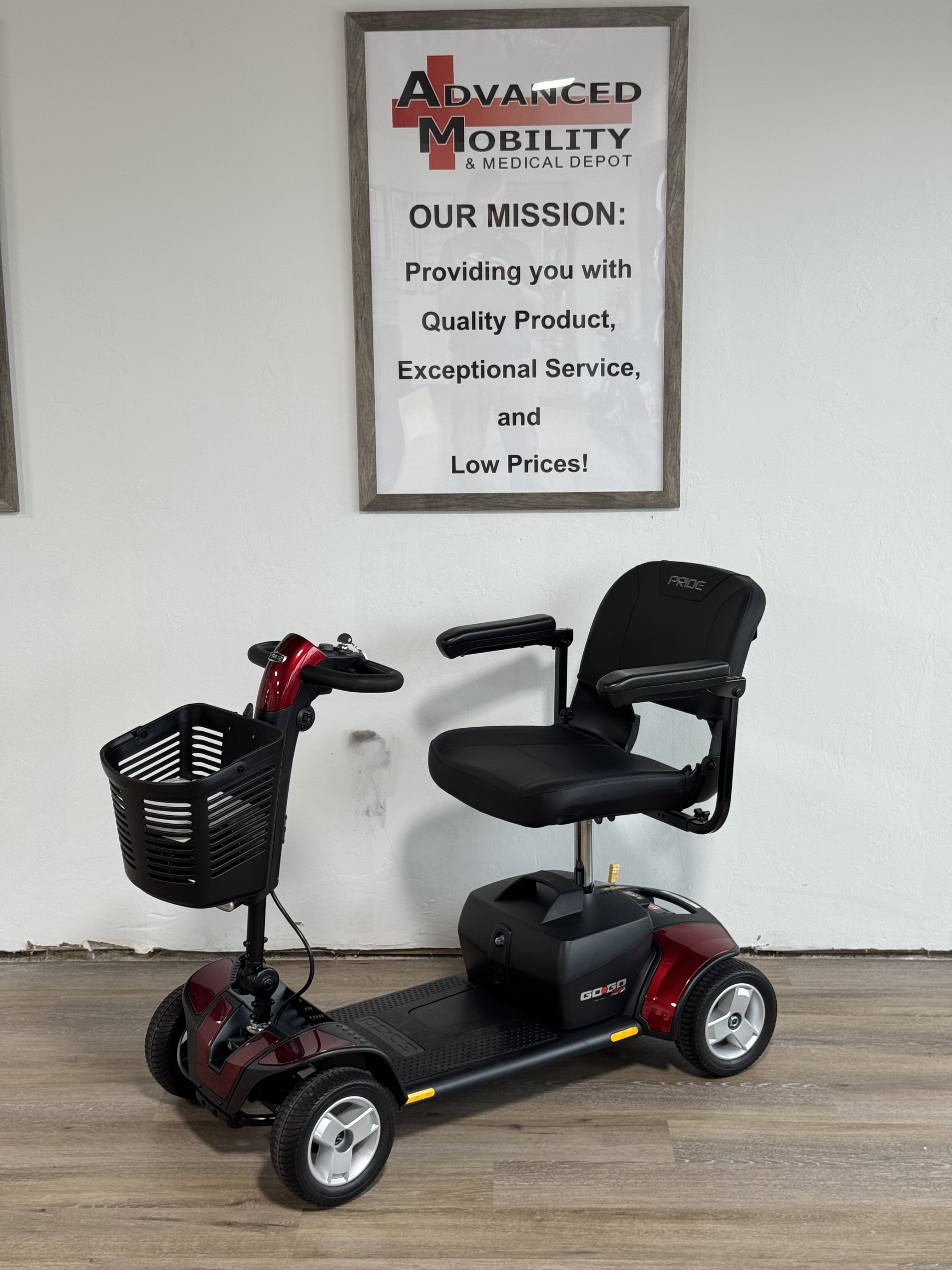 Sport psL4-2502 serial SG21932084FV0 (Rev 06-01-25) Used S74 GoGo Sport 4 wheel scooter