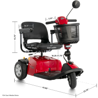 RSC103 Rascal Conquest 3 wheel mobility scooter dimensions thumbnail