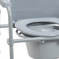11148 Folding Steel Commode Front View 1 thumbnail