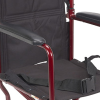 ATC19 Aluminum Transport Chair Red thumbnail ATC19 Aluminum Transport Chair Red thumbnail