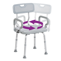 RTL12A001-GR Preserve Tech Swivel Bath Chair with Back and Arms swivel thumbnail RTL12A001-GR Preserve Tech Swivel Bath Chair with Back and Arms swivel thumbnail