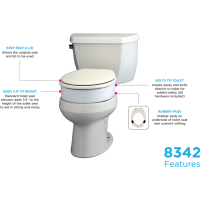 8342-R Nova Toilet Seat Riser Standard infographic thumbnail