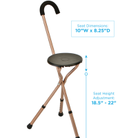 3091 SEAT CANE FOLDING AND ADJUSTABLE DIMENSIONS thumbnail
